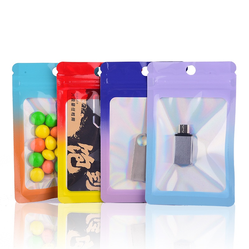 Food Storage Mylar Bags - 1000 قطعة الليزر اللون التدرج أكياس