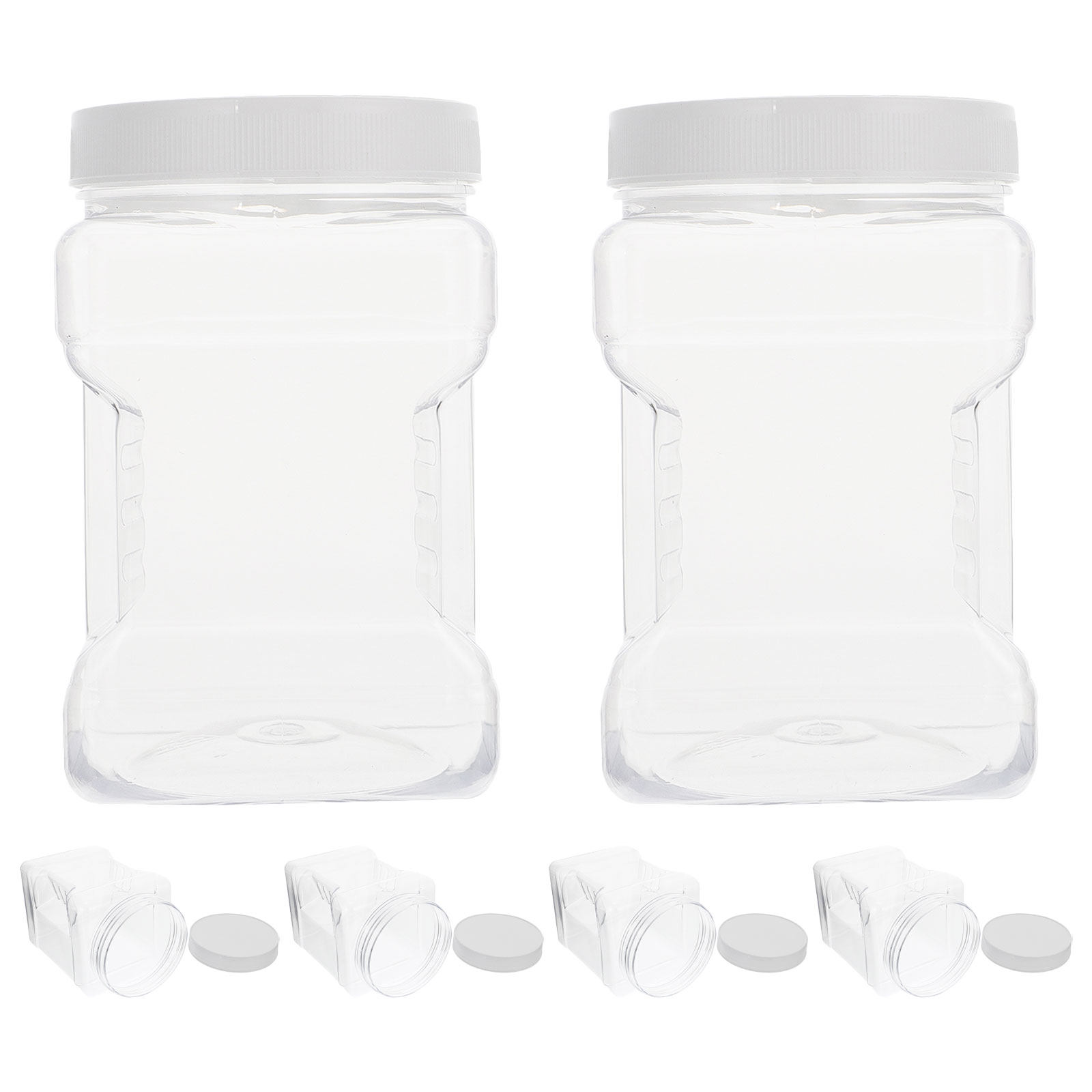 Food Storage Plastic - 6 قطع من أوعية التخزين الشفافة،
