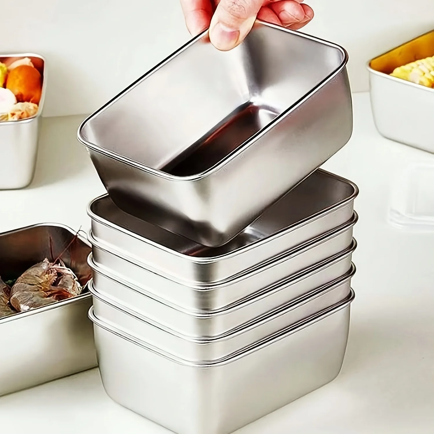 Food Storage For Camping - مجموعة حاويات تخزين الطعام من الفولاذ
