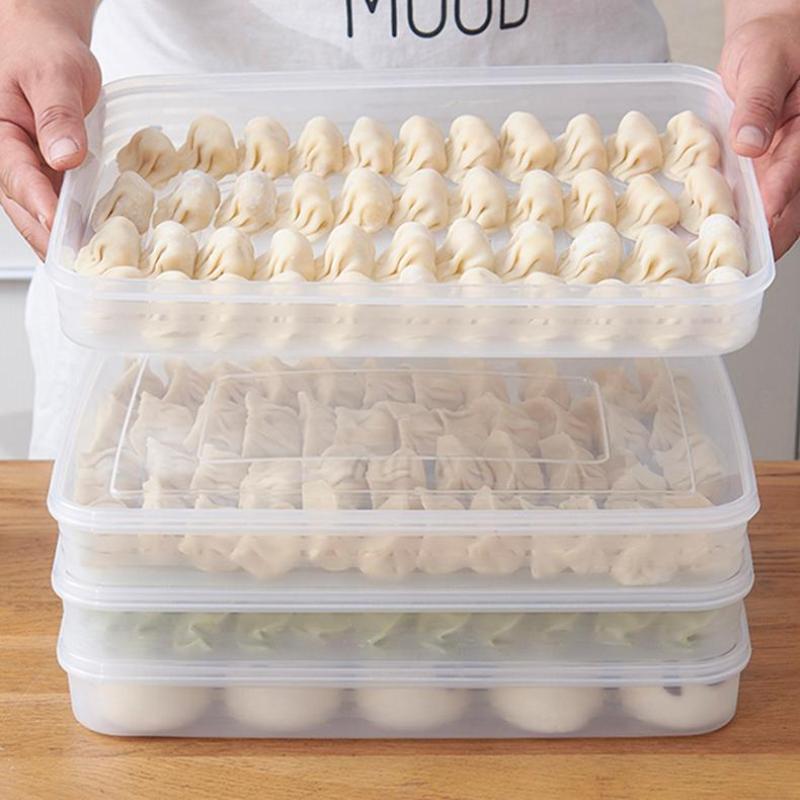 Food Storage Heat - صندوق تخزين شفاف للمطبخ، منظم للثلاجة،