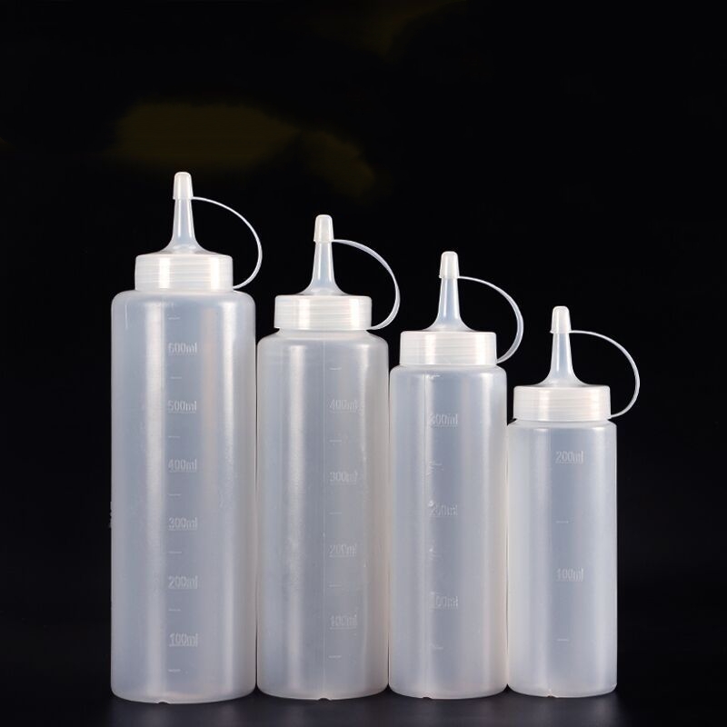 Condiment Squeeze Bottle - زجاجات بهار كبيرة مع فوهات كاتشب