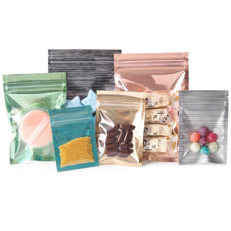 Food Storage Mylar Bags - 2000 قطعة/الوحدة 4 حجم Reclosable الألومنيوم
