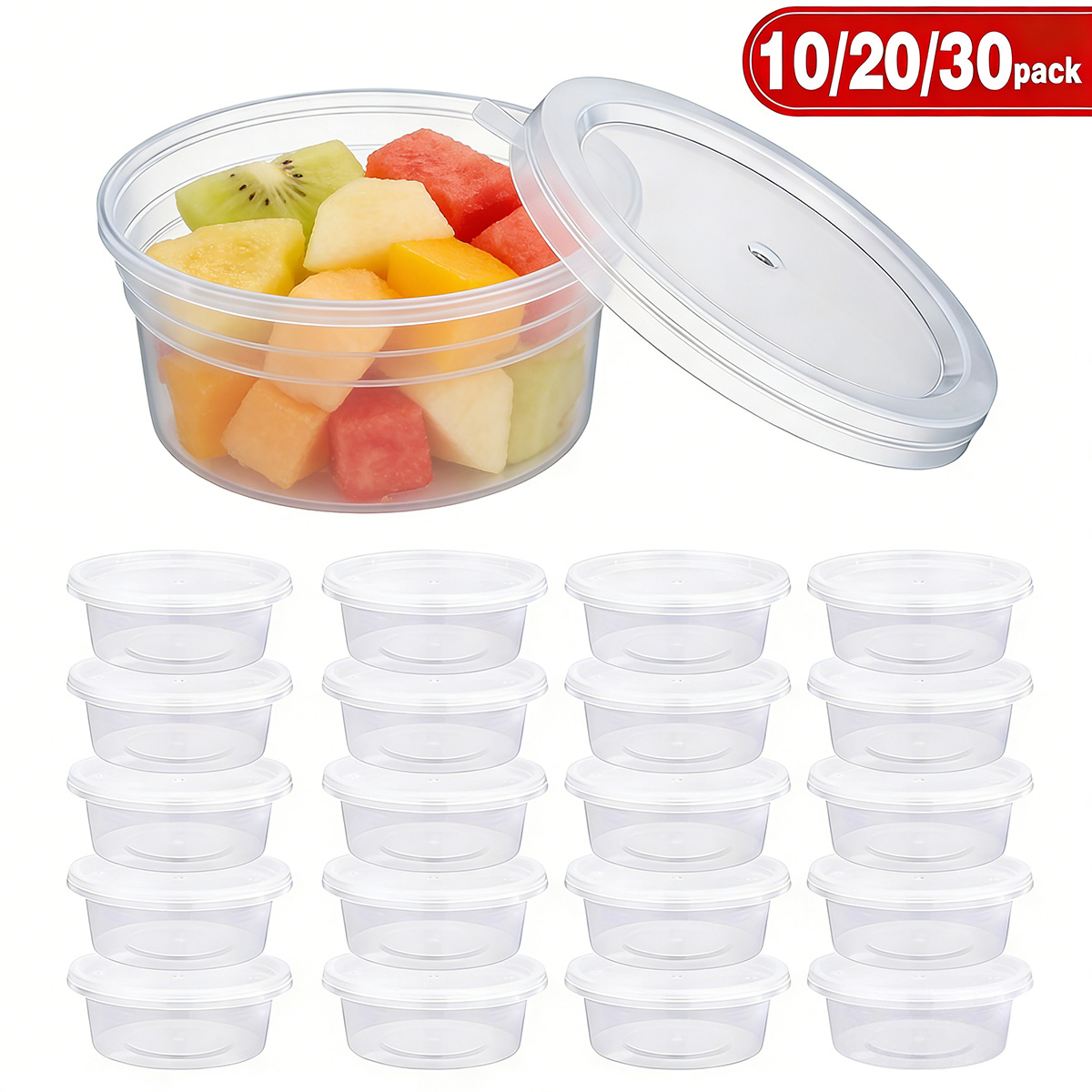 Food Storage Heat - عبوات صغيرة للسلايم مع أغطية، حاويات