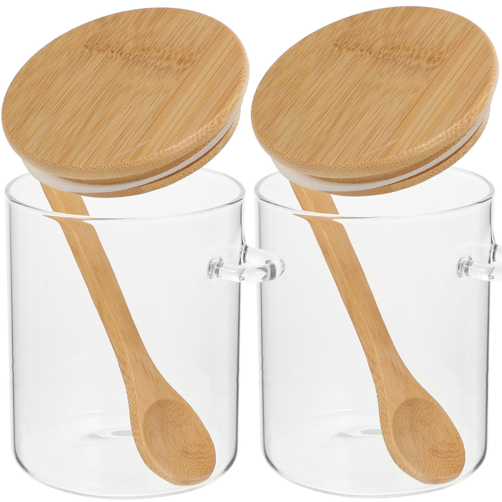 Food Storage Glass Jar - قطعتان من حاويات تخزين الدقيق والسكر،