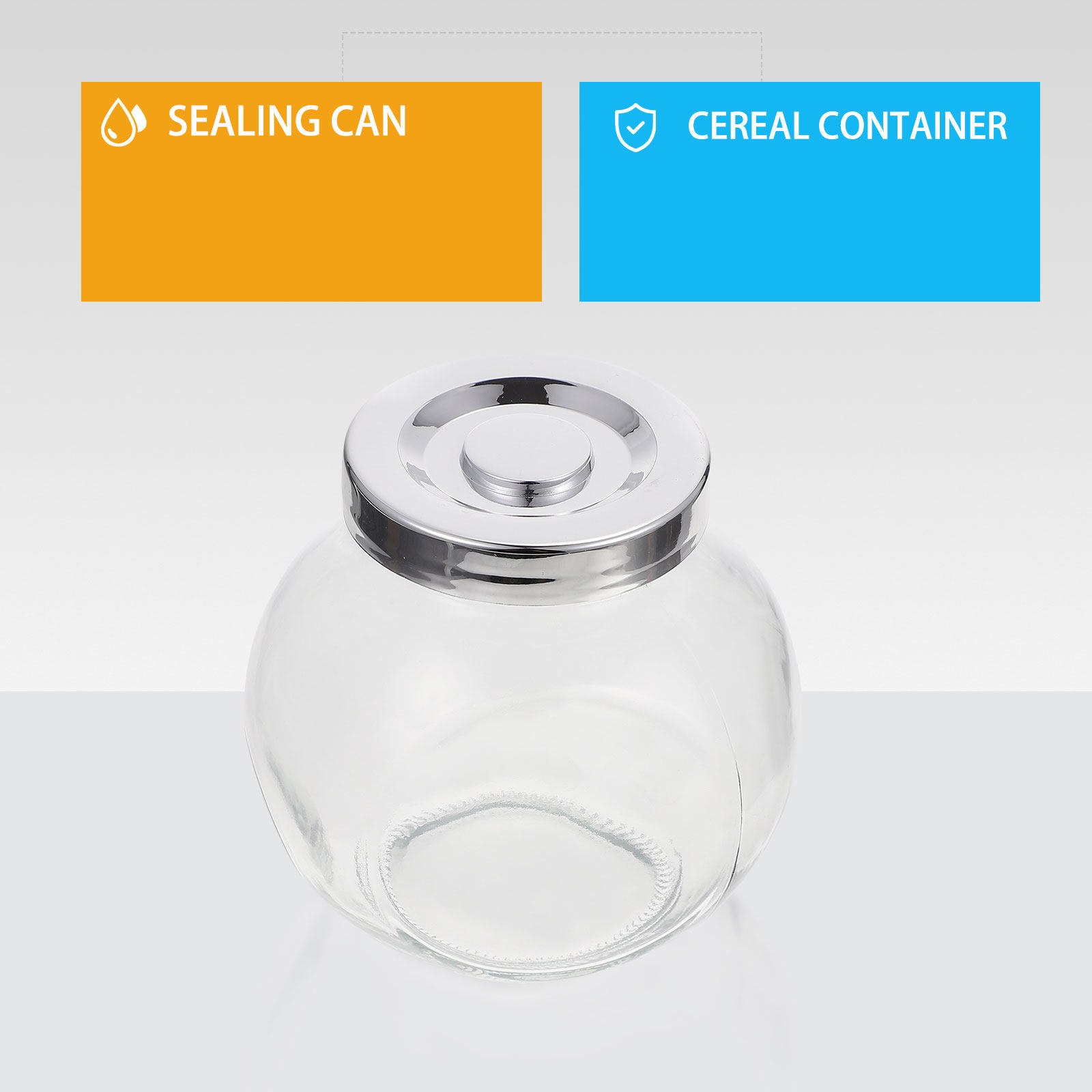 Food Storage Glass Jar - زجاجتان لتخزين مربى الفواكه، أوعية طعام