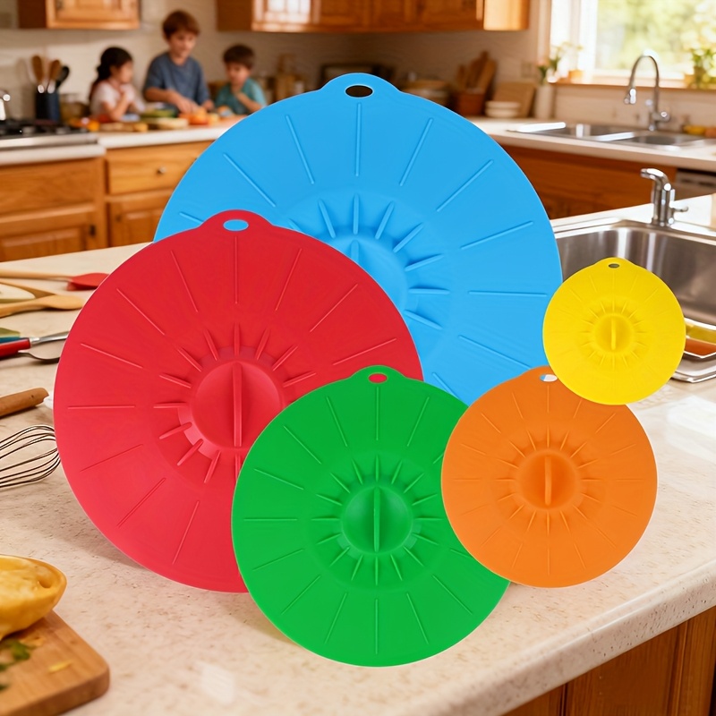 Food Storage Utensils - أغطية سيليكون من 5 قطع، أغطية