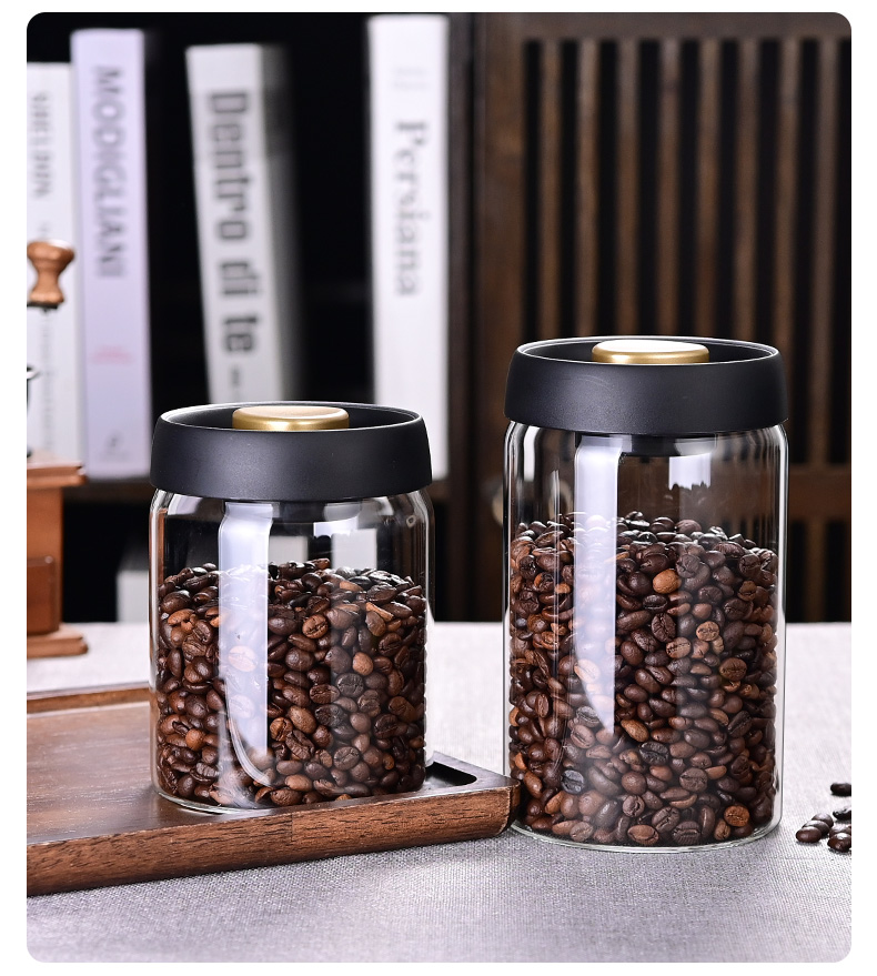 وعاء تخزين حبوب القهوة، وعاء م - مراجعة Food Storage Glass Jar وسعره