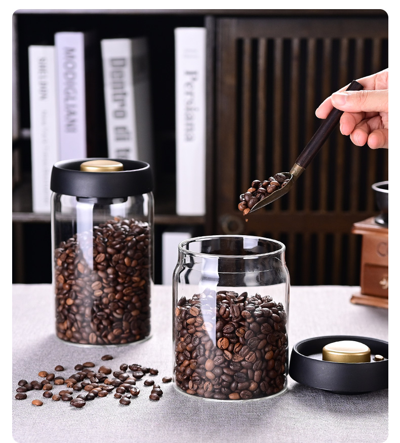 وعاء تخزين حبوب القهوة، وعاء م - مراجعة Food Storage Glass Jar وسعره