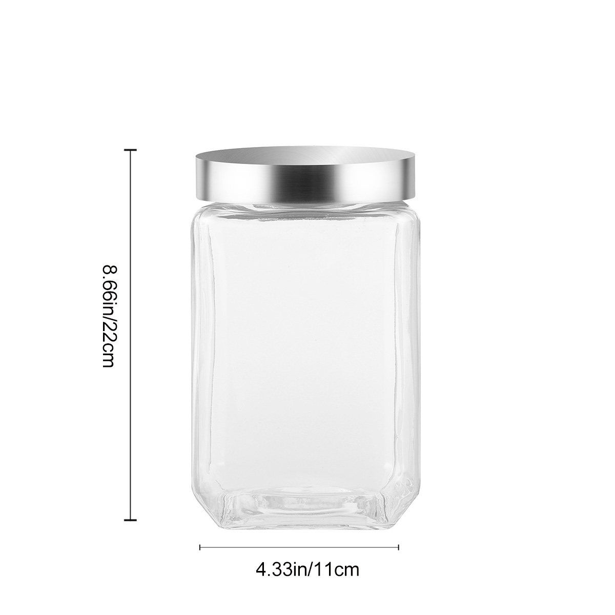 1 قطعة وعاء تخزين زجاجي عالي ا - مراجعة Food Storage Glass Jar وسعره
