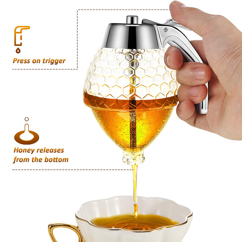 موزع عسل بدون تسرب مع حامل، كو - مراجعة Condiment Squeeze Bottle وسعره