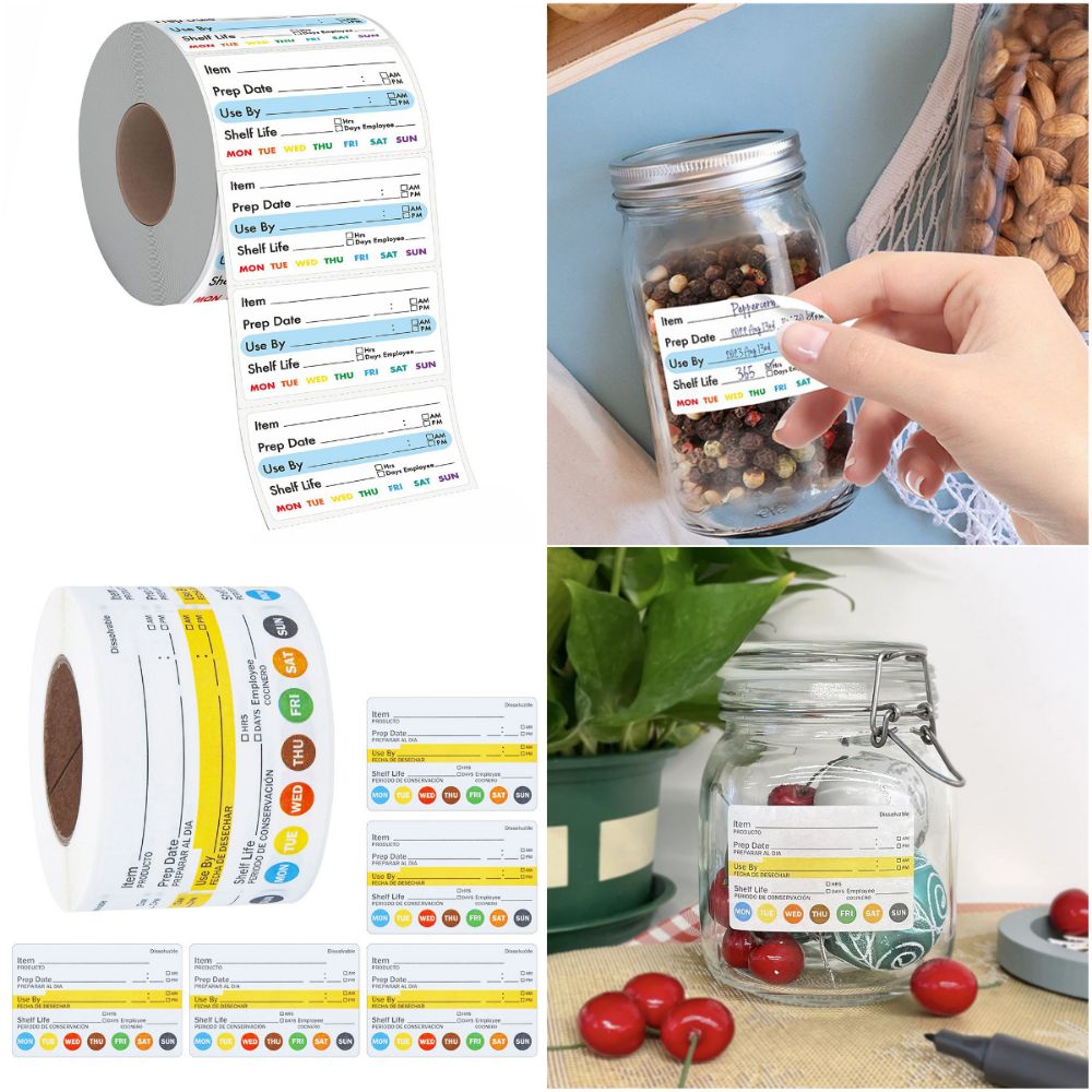 250/300 قطعة ملصقات متعددة الو - مراجعة Food Storage And Safety وسعره