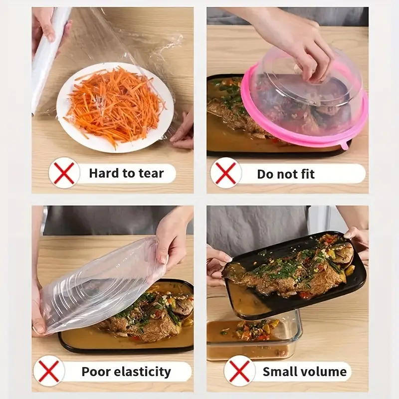 100 قطعة من أغطية الأوعية البل - مراجعة Food Storage And Safety وسعره