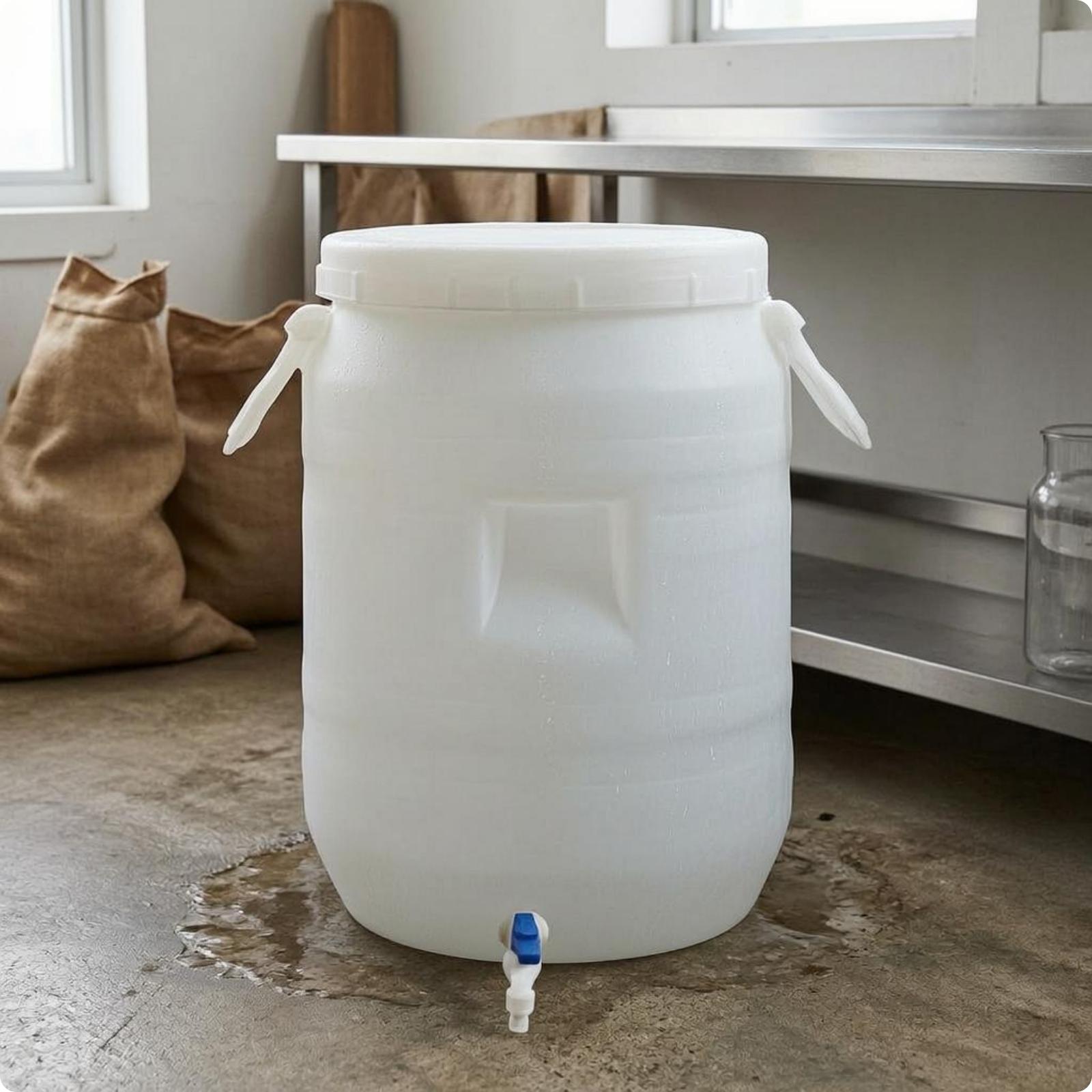 برميل تخزين بلاستيكي متين وسمي - مراجعة Food Storage And وسعره