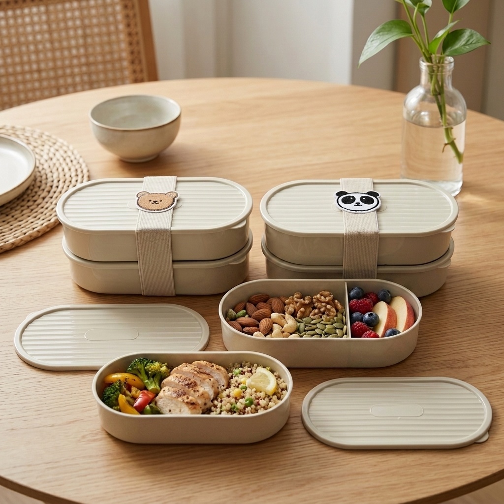 صندوق غداء بلاستيكي بيضاوي للأ - مراجعة Food Storage Kits وسعره