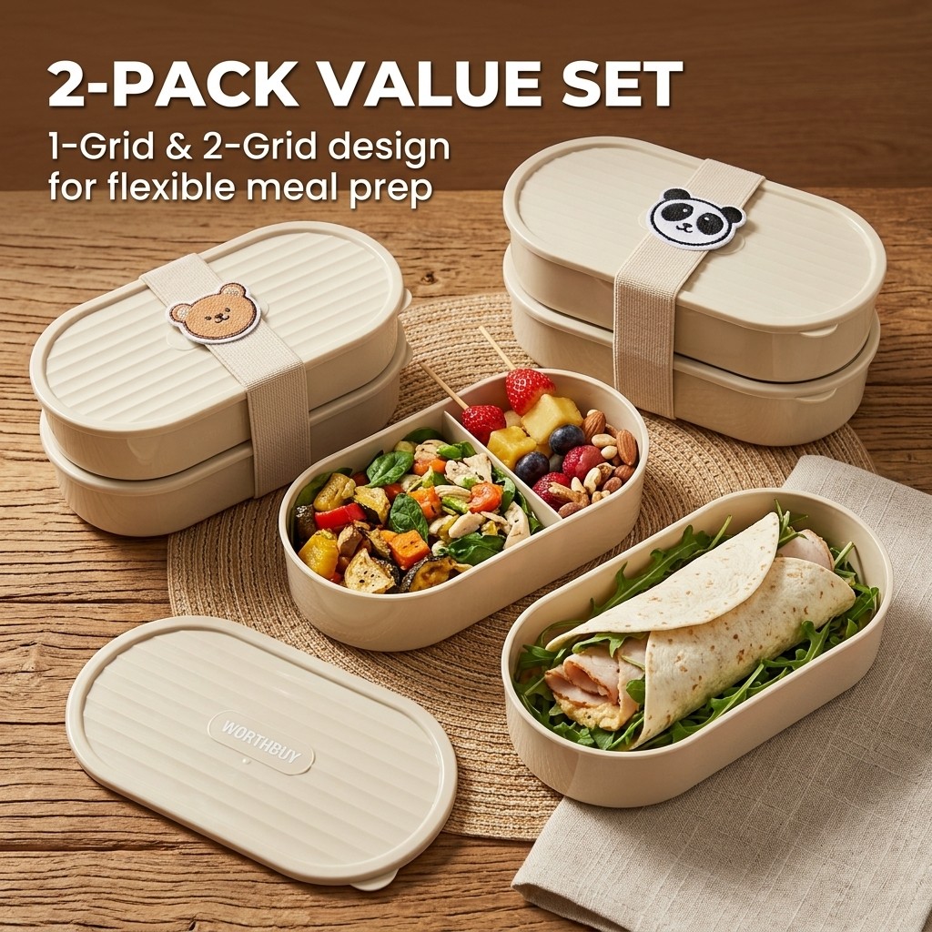 صندوق غداء بلاستيكي بيضاوي للأ - مراجعة Food Storage Kits وسعره