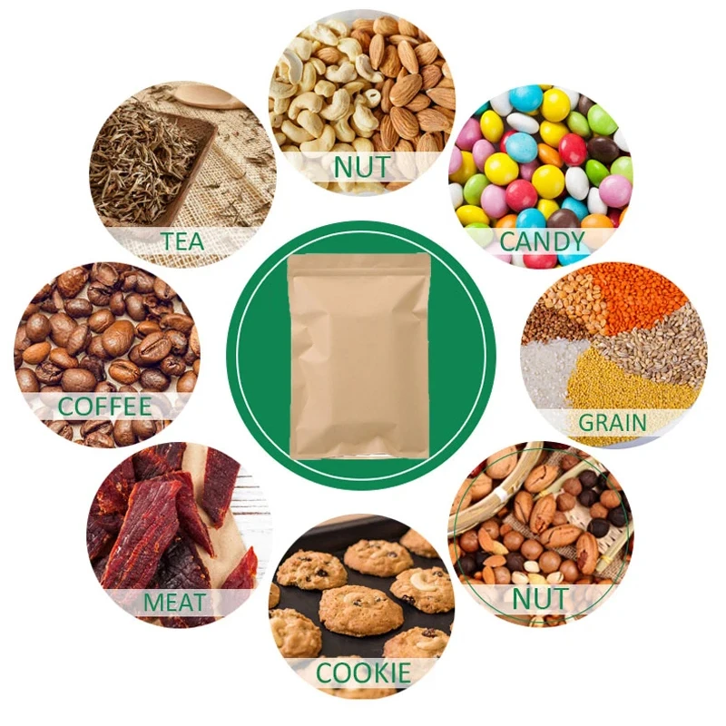 100 قطعة من أكياس الورق البني  - مراجعة Food Storage And وسعره