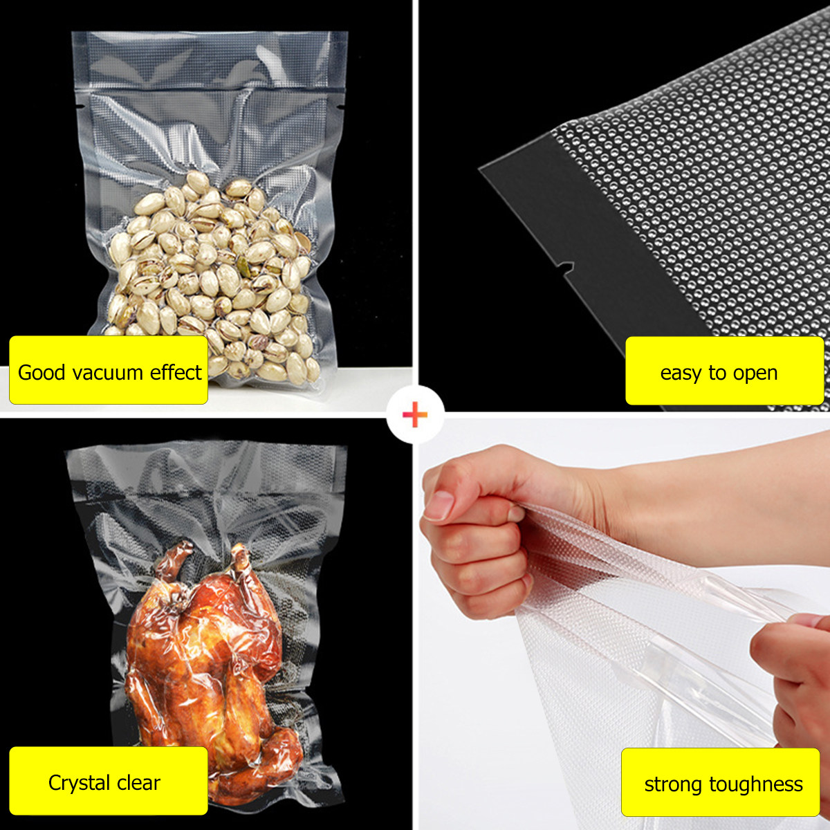 100 قطعة من أكياس التفريغ الشف - مراجعة Food Storage And وسعره