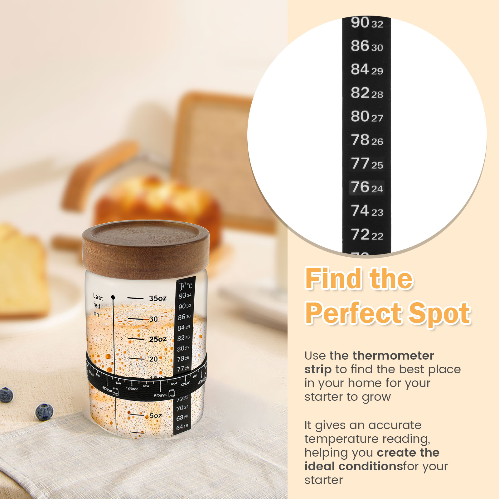 مجموعة برطمان العجين المخمر ،  - مراجعة Food Storage Glass Jar وسعره