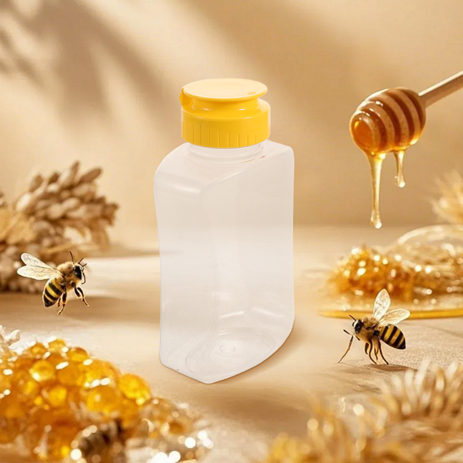 4 قطع من زجاجات العسل البلاستي - مراجعة Condiment Squeeze Bottle وسعره