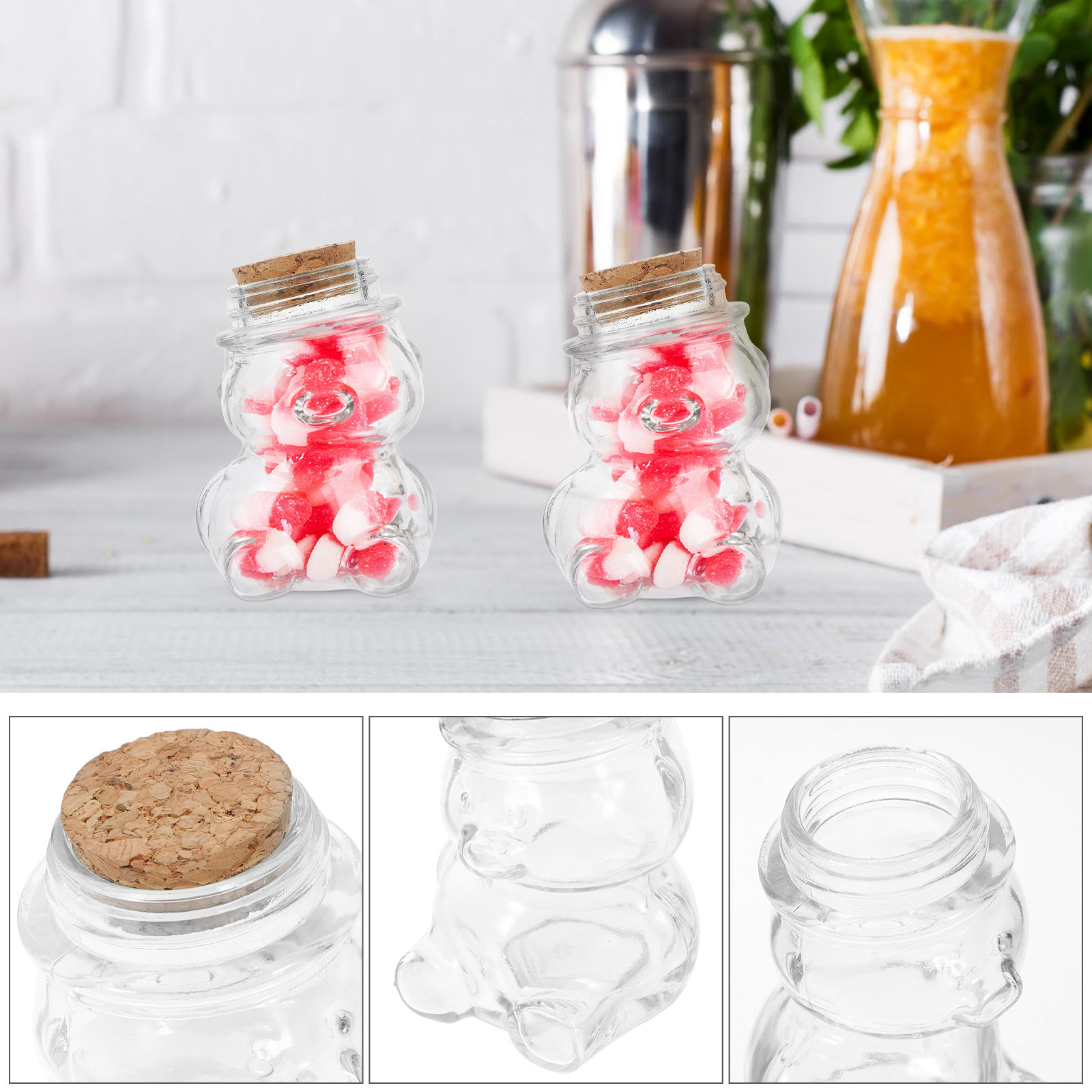 طقم من 4 أوعية زجاجية شفافة مح - مراجعة Food Storage Glass Jar وسعره